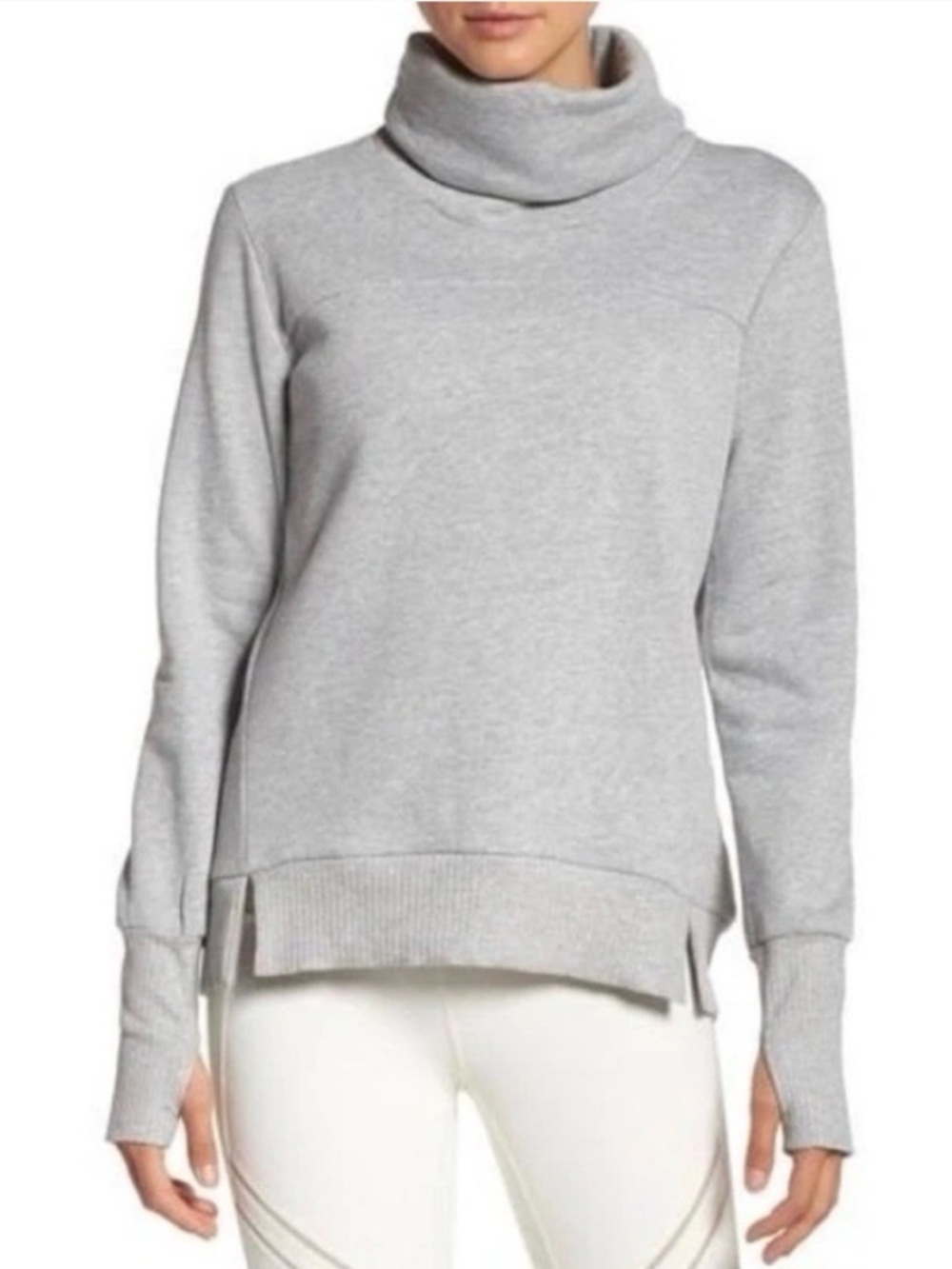 Women's Alo Yoga Haze Long Sleeve Funnel Neck Fleece Sweatshirt